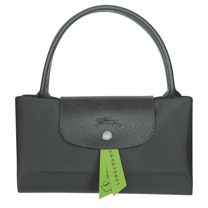 Le Pliage Green M Handbag Graphite - Recycled canvas