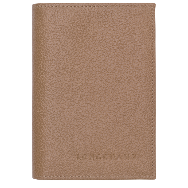 Le Foulonné Passport cover Biscuit - Leather