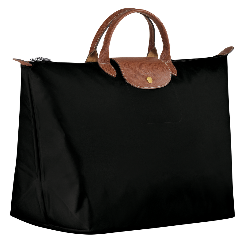 Le Pliage Original L Travel bag Black - Recycled canvas