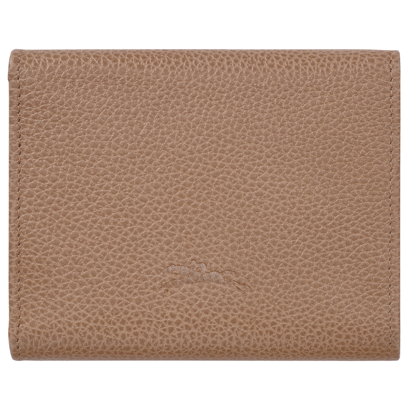 Le Foulonné Compact wallet Biscuit - Leather