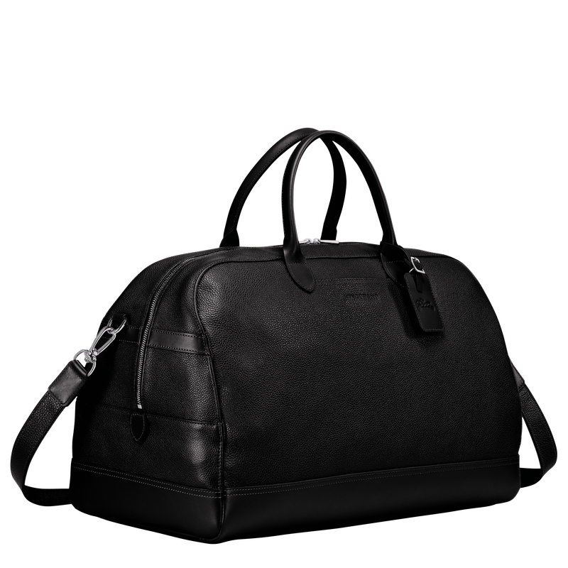 Le Foulonné L Travel bag Black - Leather