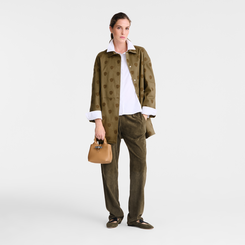 Le Roseau XS Handbag Walnut - Leather