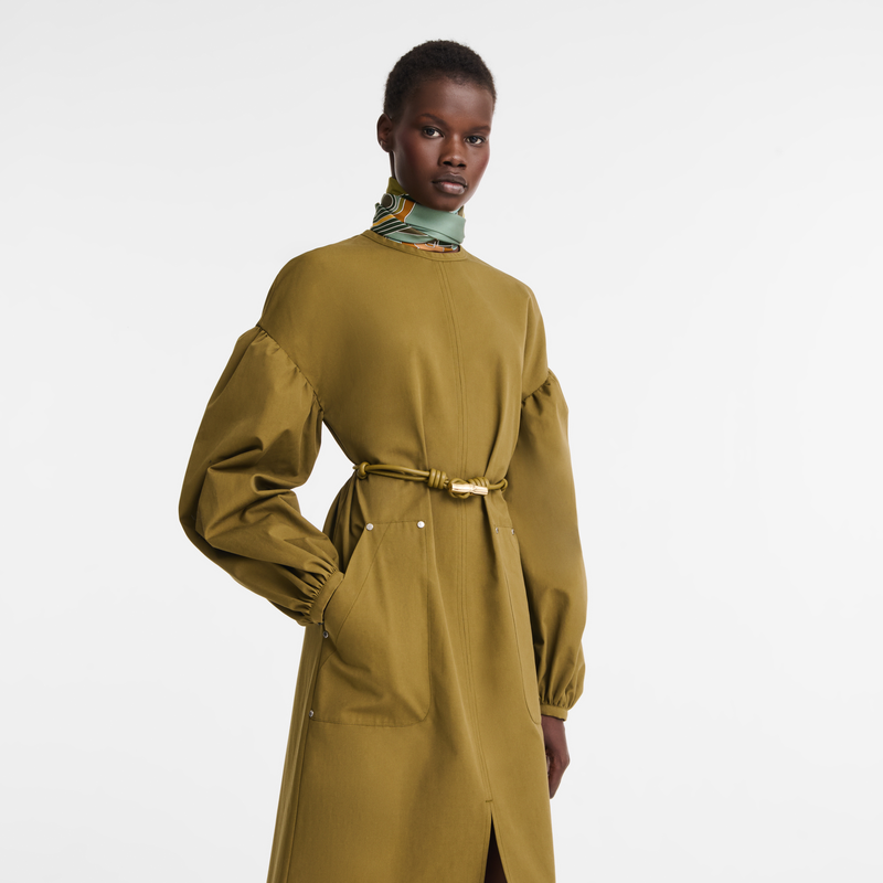 Le Roseau Ladies' belt Olive - Leather