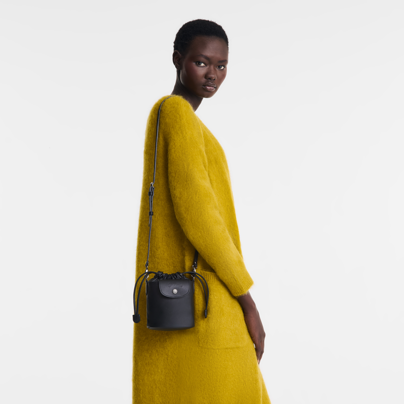 Le Pliage Xtra XS Bucket bag Black - Leather