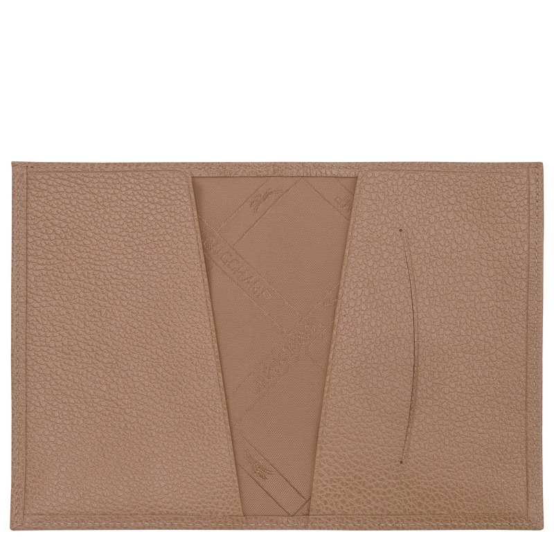 Le Foulonné Passport cover Biscuit - Leather