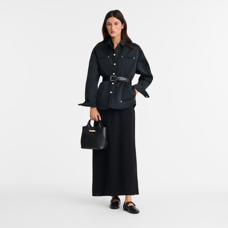 Le Roseau S Handbag Black - Leather