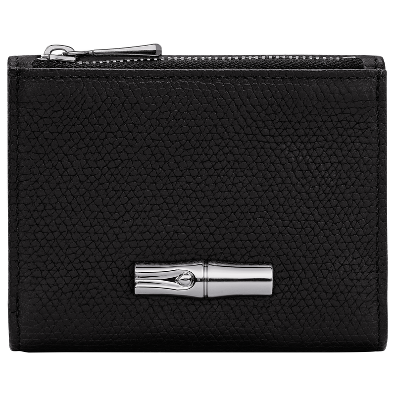 Le Roseau Compact wallet Black - Leather