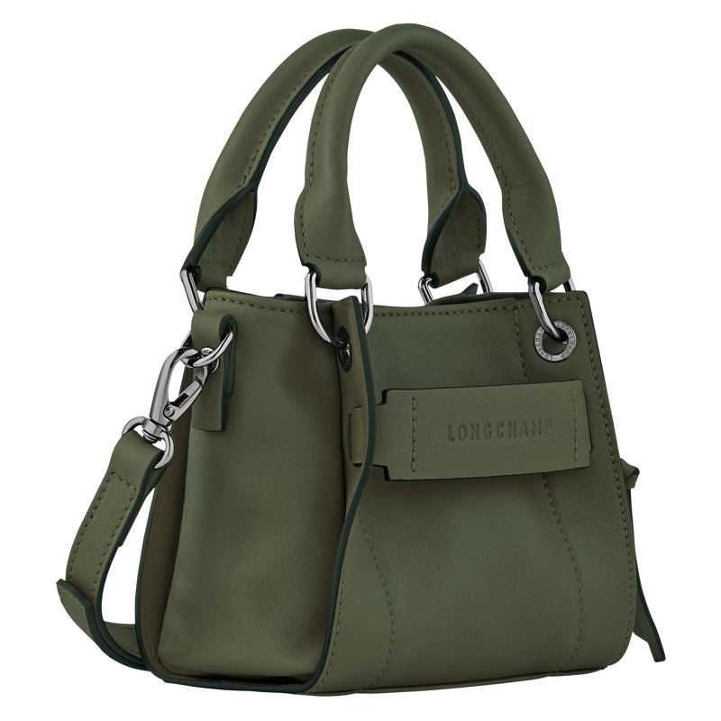 Longchamp 3D XS Handbag Khaki - Leather