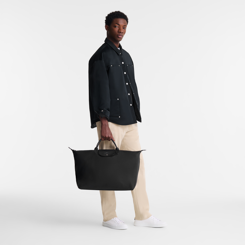 Le Pliage Xtra L Travel bag Black - Leather