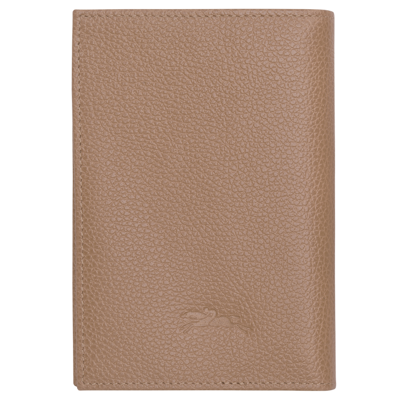 Le Foulonné Passport cover Biscuit - Leather