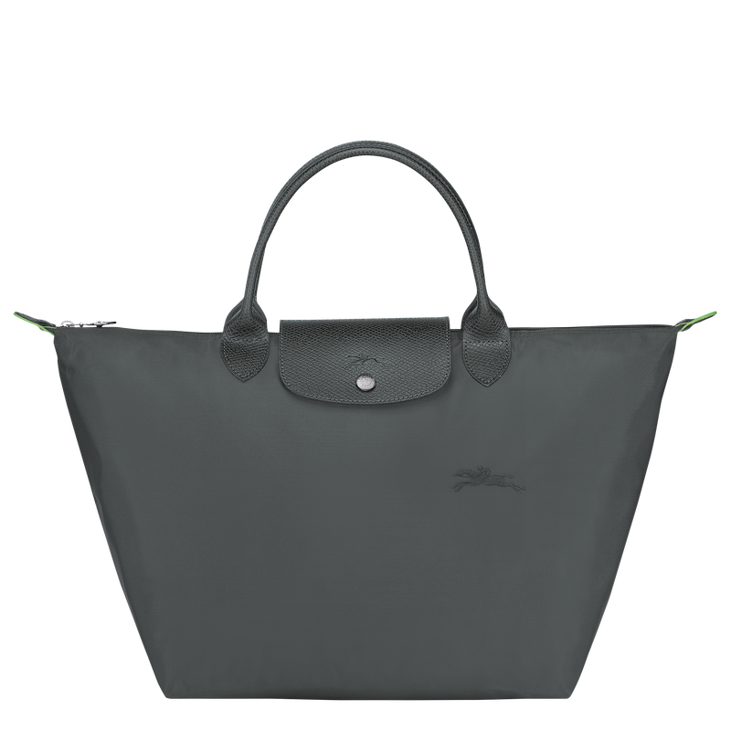 Le Pliage Green M Handbag Graphite - Recycled canvas