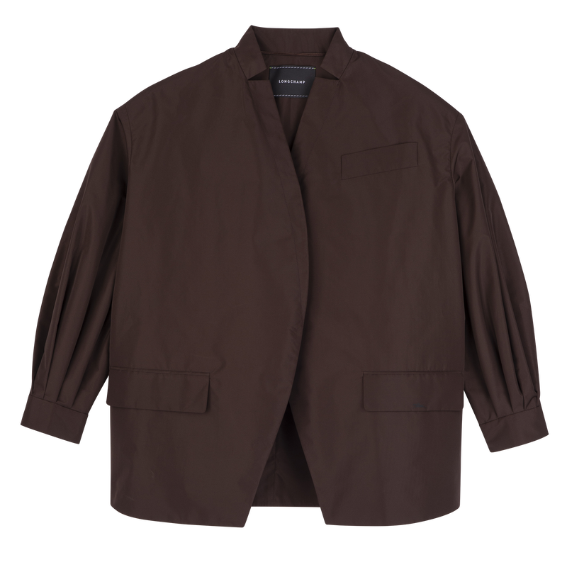Kimono jacket Mocha - Technical taffeta
