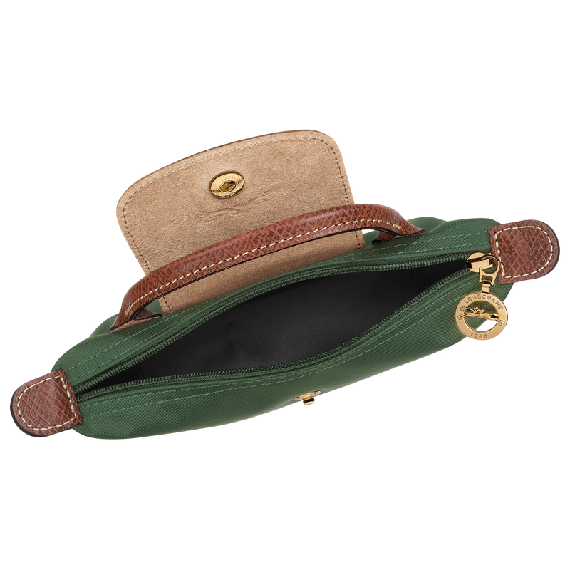 Le Pliage Original Pouch with handle British Green - Recycled canvas