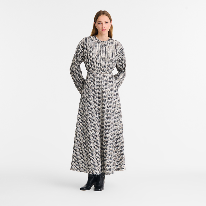 Dress Grey - Printed poplin