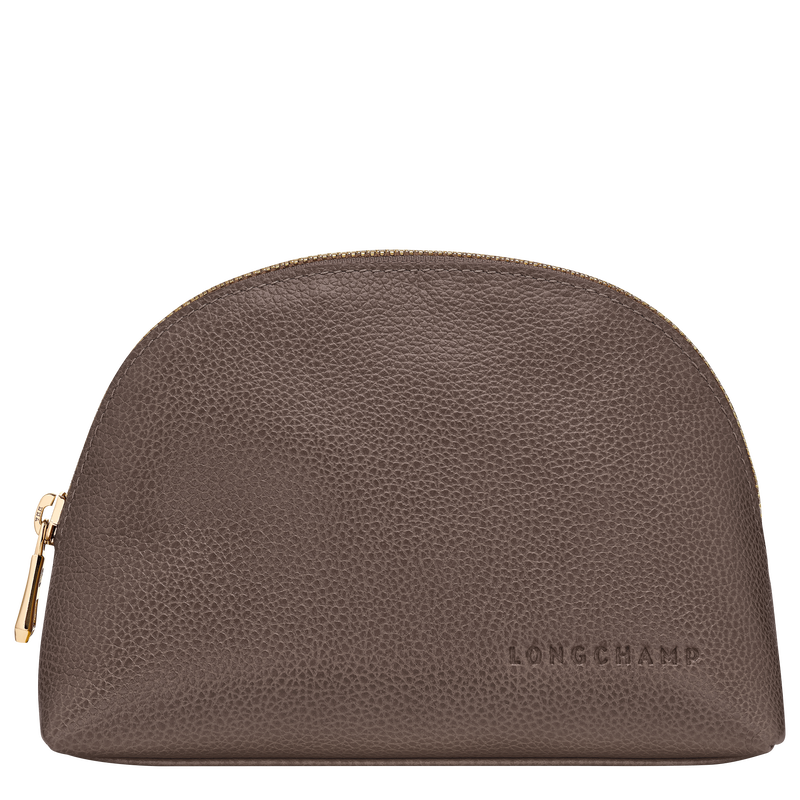 Le Foulonné Pouch Taupe - Leather