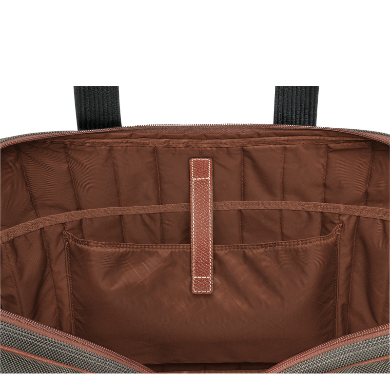 Boxford L Briefcase Brown - Recycled canvas