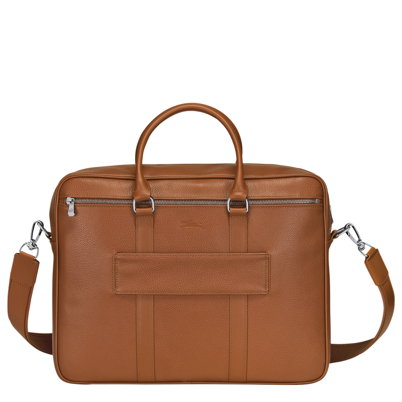 Le Foulonné M Briefcase Caramel - Leather
