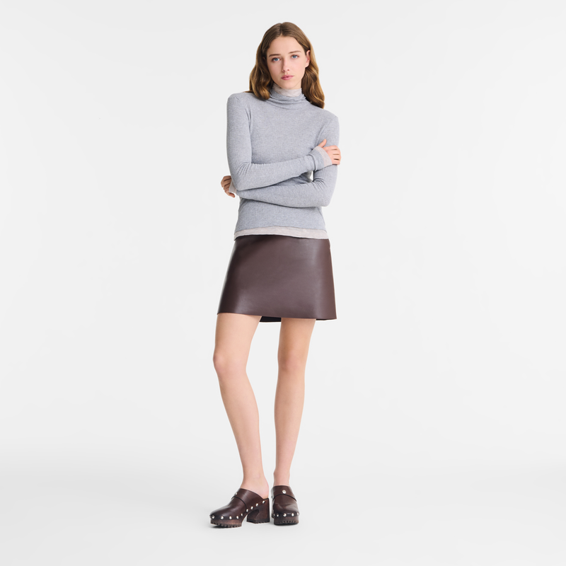Thin turtleneck sweater Grey - Jersey
