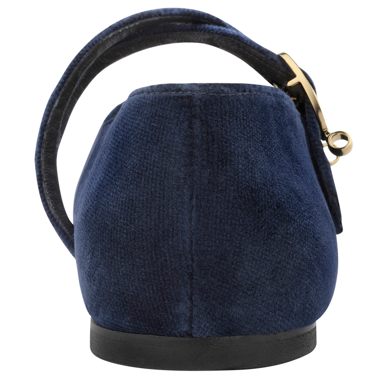 Le Foulonné Ballerinas Navy - Leather