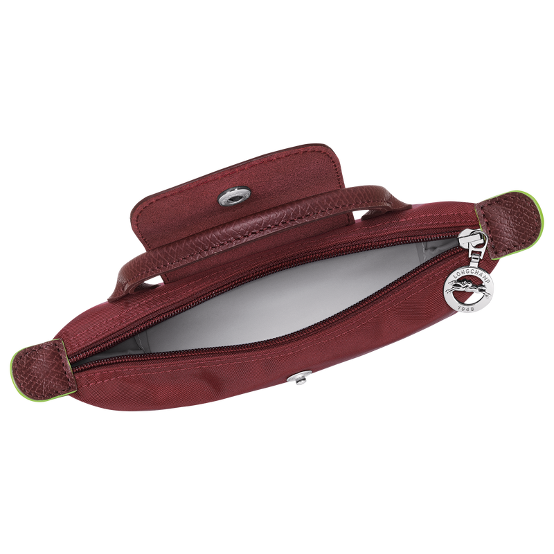 Le Pliage Green Pouch with handle Pomegranate - Recycled canvas