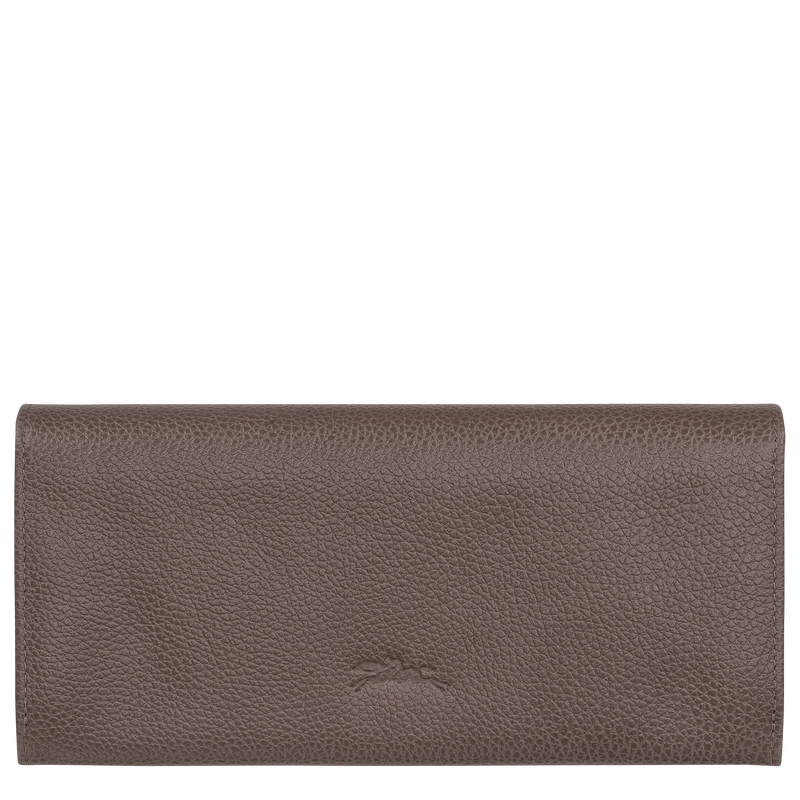 Le Foulonné Long continental wallet Taupe - Leather