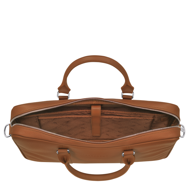 Le Foulonné XS Briefcase Caramel - Leather