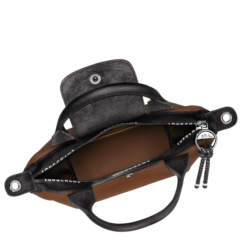 Le Pliage Energy XS Handbag Chocolate - Recycled canvas