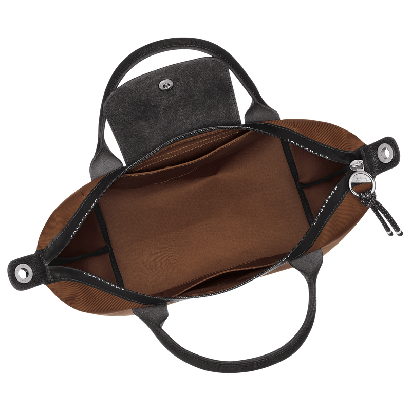 Le Pliage Energy S Handbag Chocolate - Recycled canvas