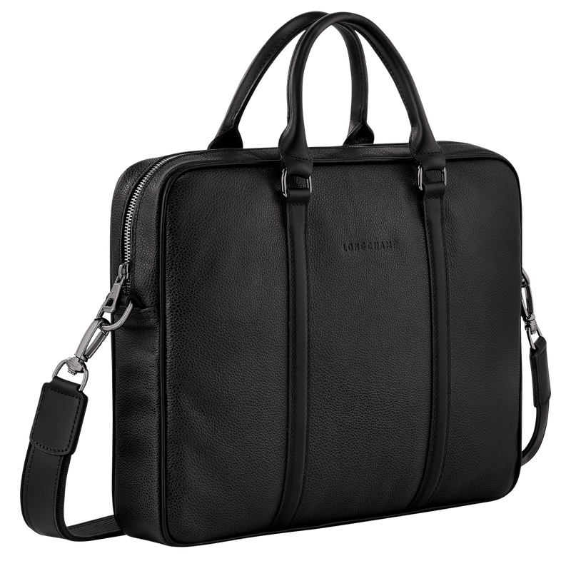 Le Foulonné XS Briefcase Black - Leather