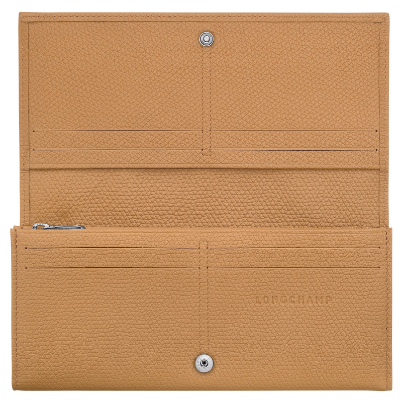 Le Roseau Long continental wallet Walnut - Leather