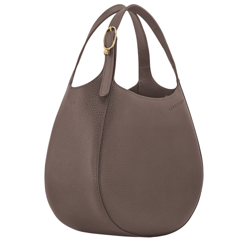 Le Foulonné S Handbag Taupe - Leather
