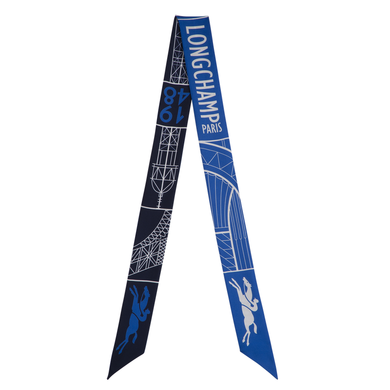 Eiffel Tower 1948 Headband Navy - Silk