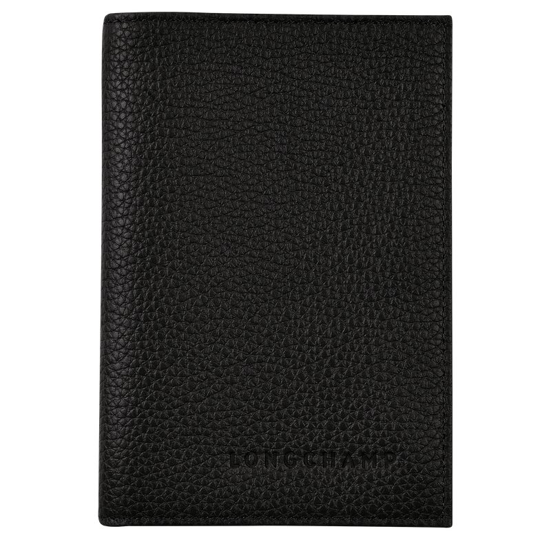 Le Foulonné Passport cover Black - Leather