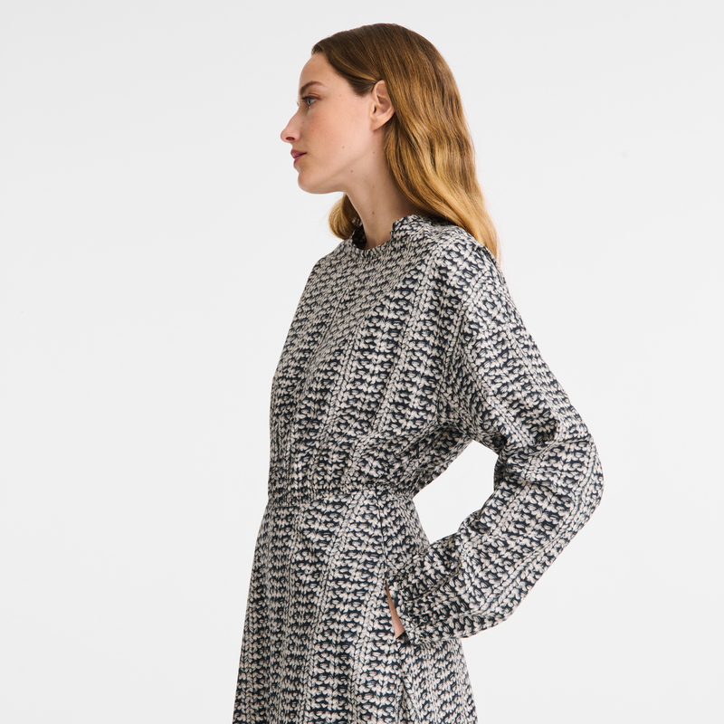 Dress Grey - Printed poplin