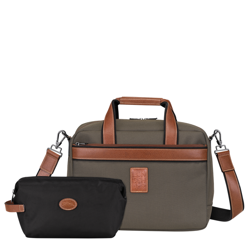 Boxford S Travel bag Brown - Recycled canvas