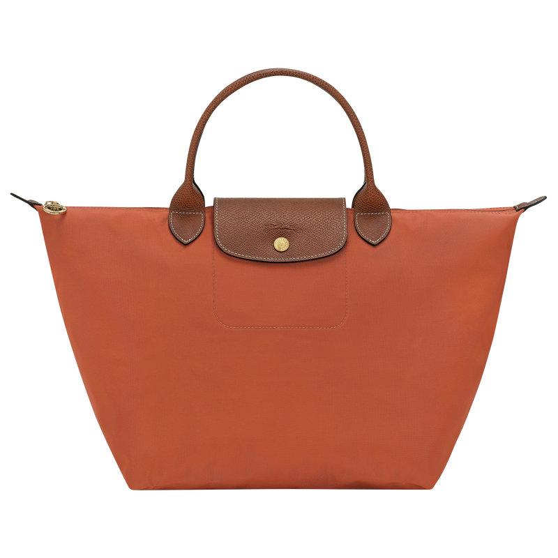 Le Pliage Original M Handbag Brick - Recycled canvas