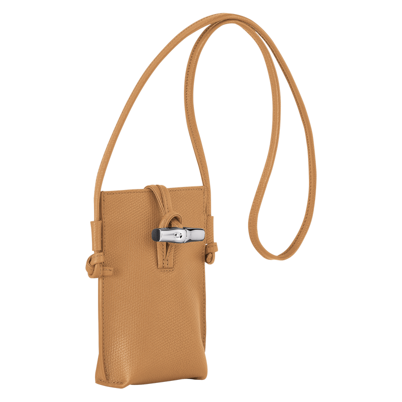 Le Roseau Phone case Walnut - Leather