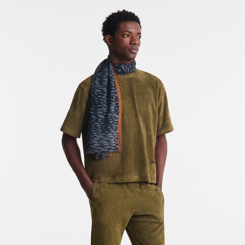 Chevaux Stole Black - Horse print