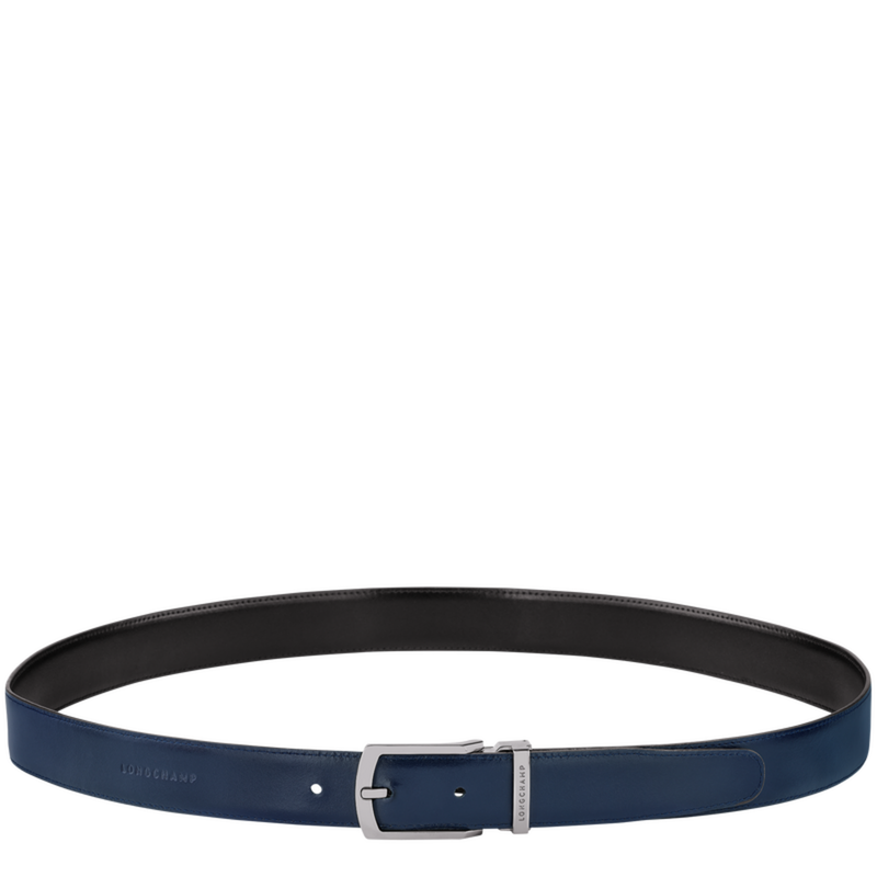 Delta Box Men's belt Black/Navy - Leather