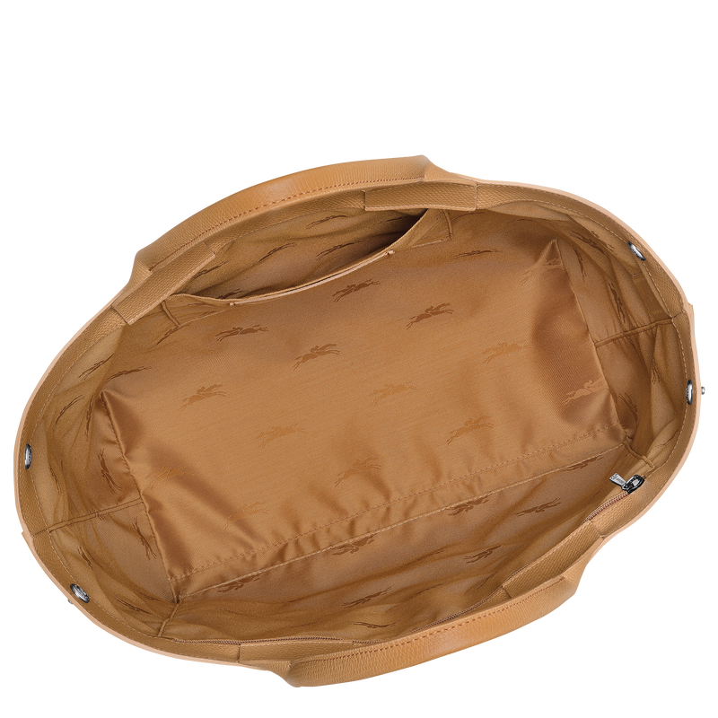 Le Roseau L Handbag Walnut - Leather