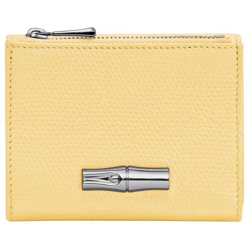 Le Roseau Compact wallet Yellow Chick - Leather