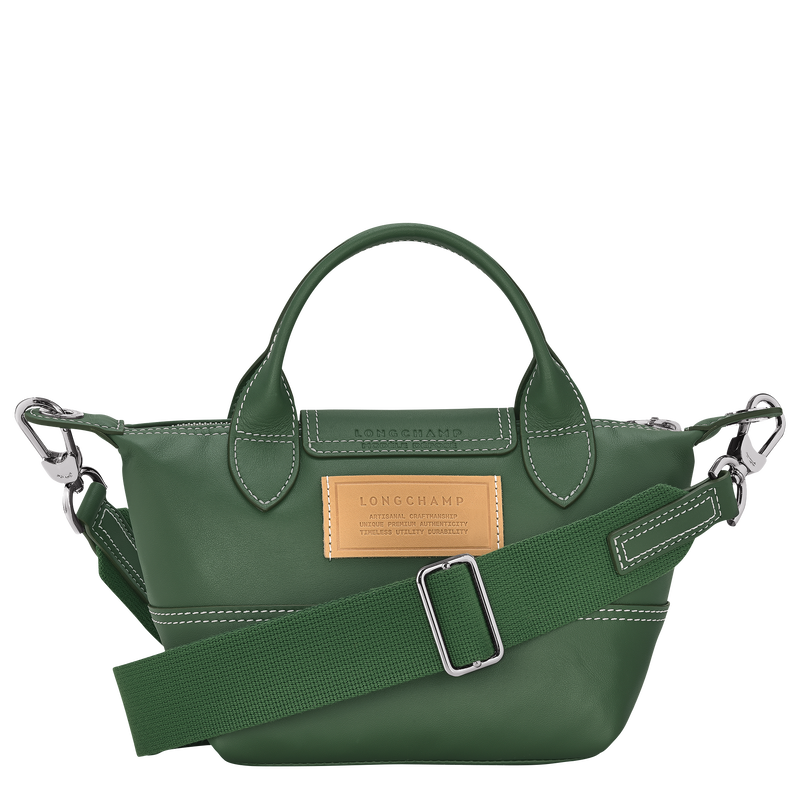 Le Pliage Xtra XS Handbag British Green - Leather