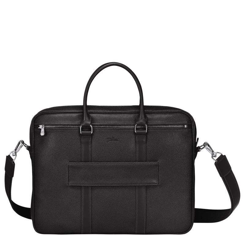 Le Foulonné S Briefcase Black - Leather