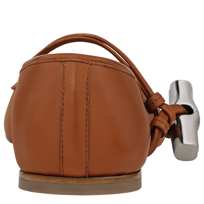 Le Roseau Ballerinas Bark - Leather