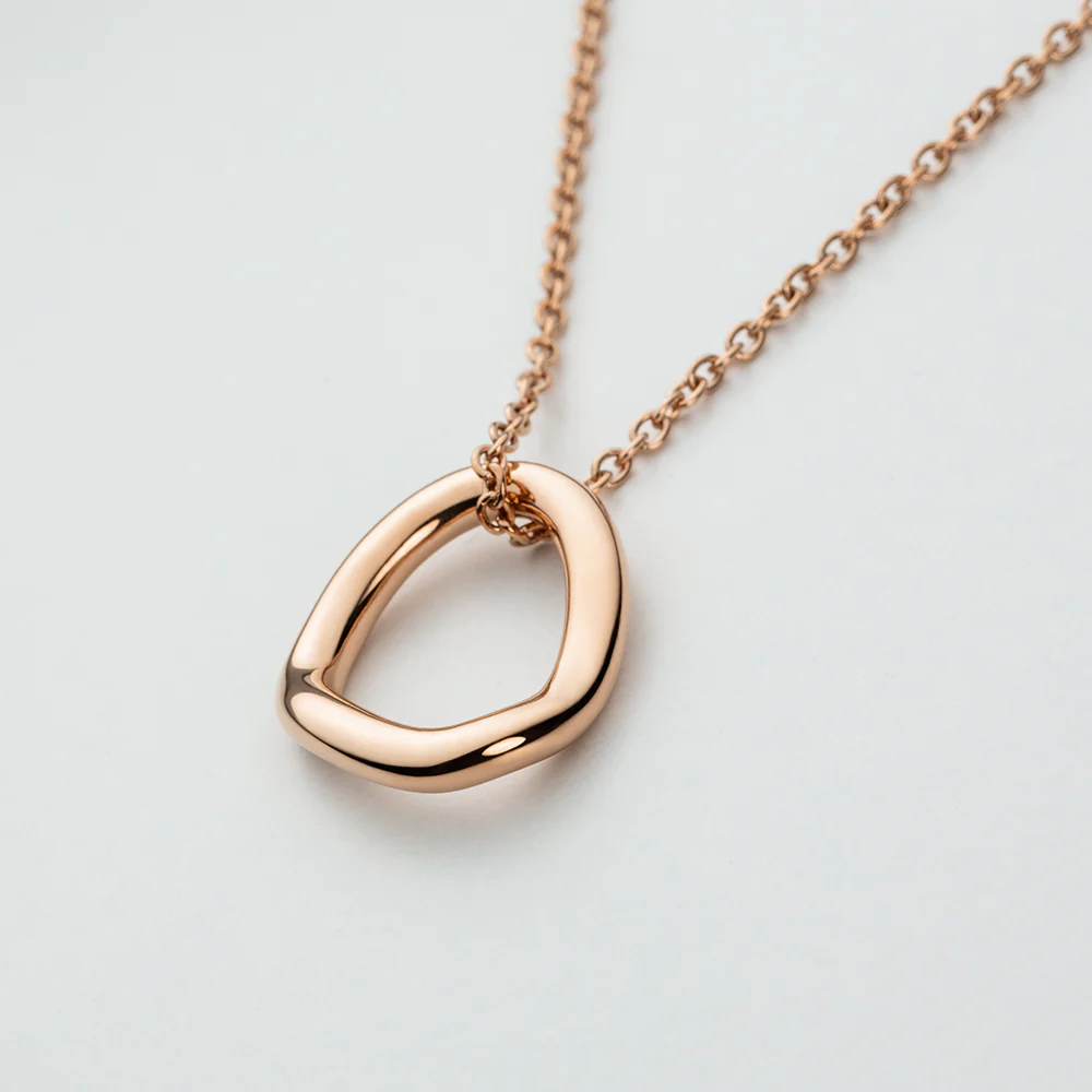 Waves Mono Necklace Rose Gold