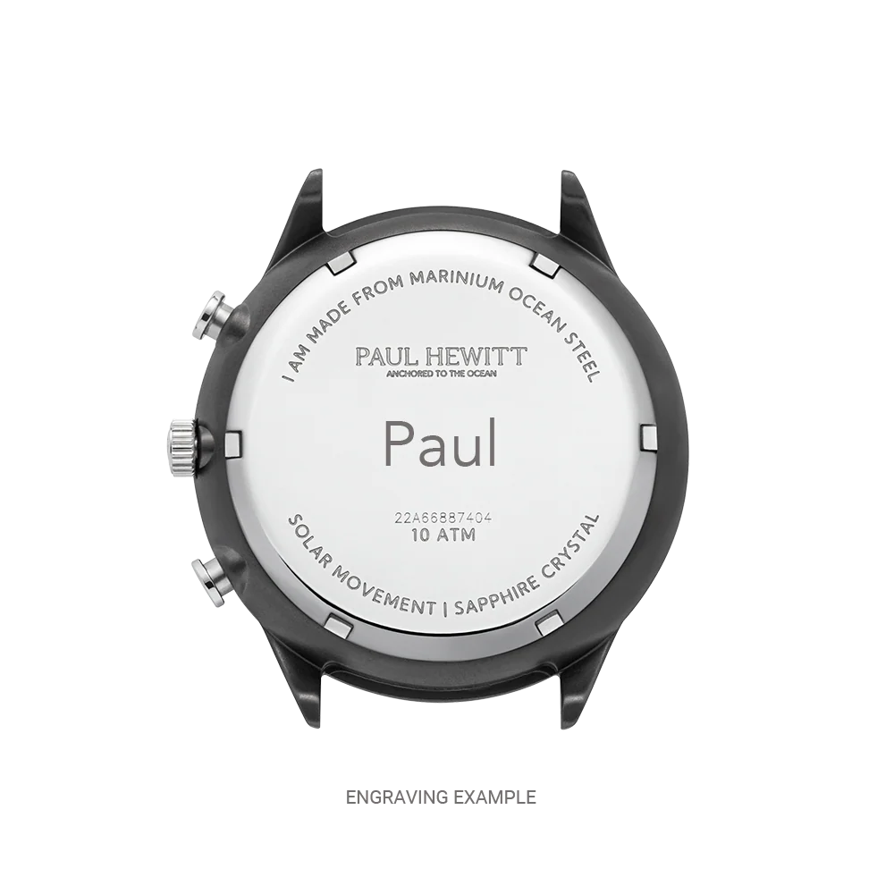 Chrono Watch Gun Metal White