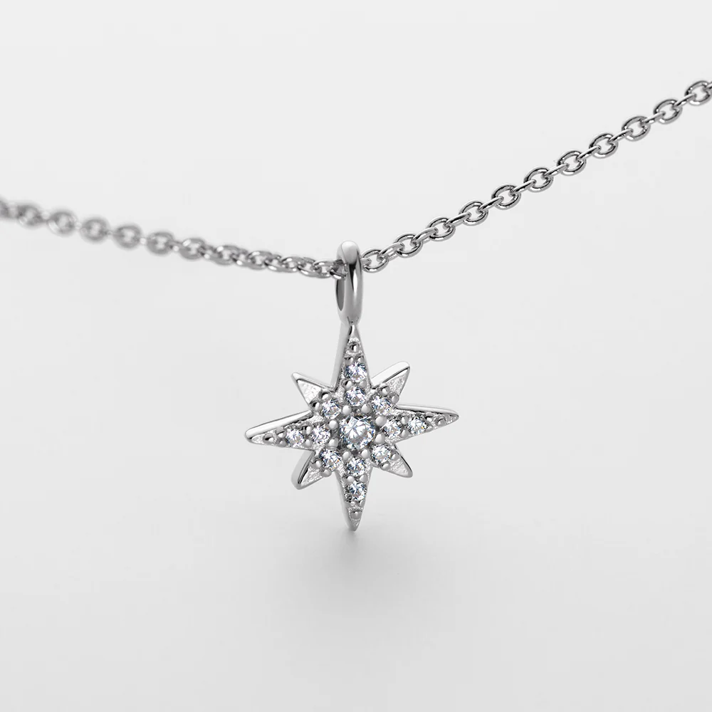 Windrose Mono Necklace Silver