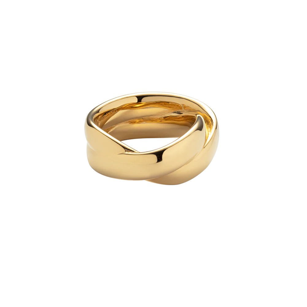 Waves Duo Ring Gold
