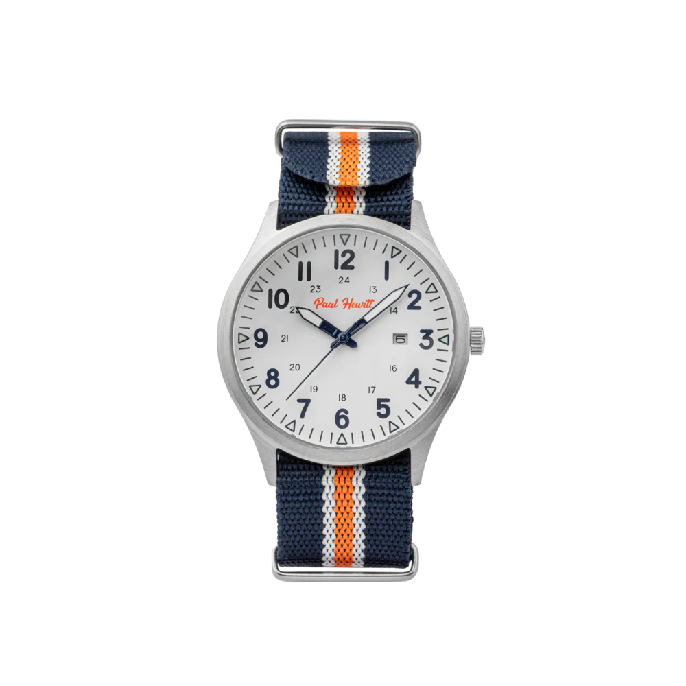 Captain's Field Watch Blue White Orange