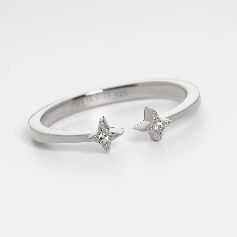 Windrose Open Stars​ Ring Silver